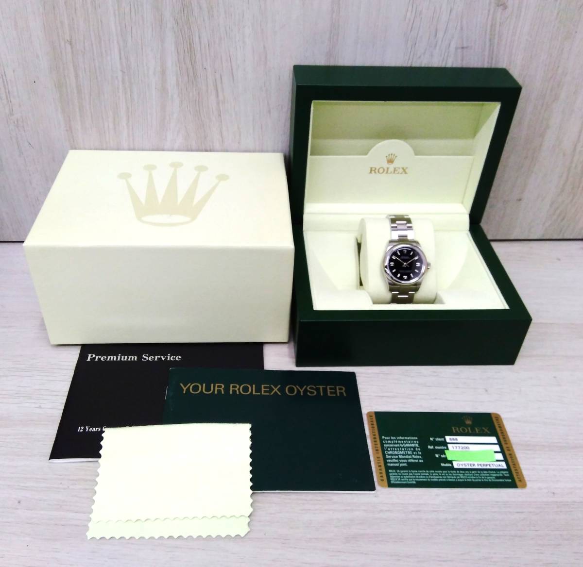 ROLEX ロレックス オイスターパーペチュアル 177200／G06**** 自動巻き 腕時計【2023/12・OH・研磨済】箱・取説・ギャランティあり_画像9