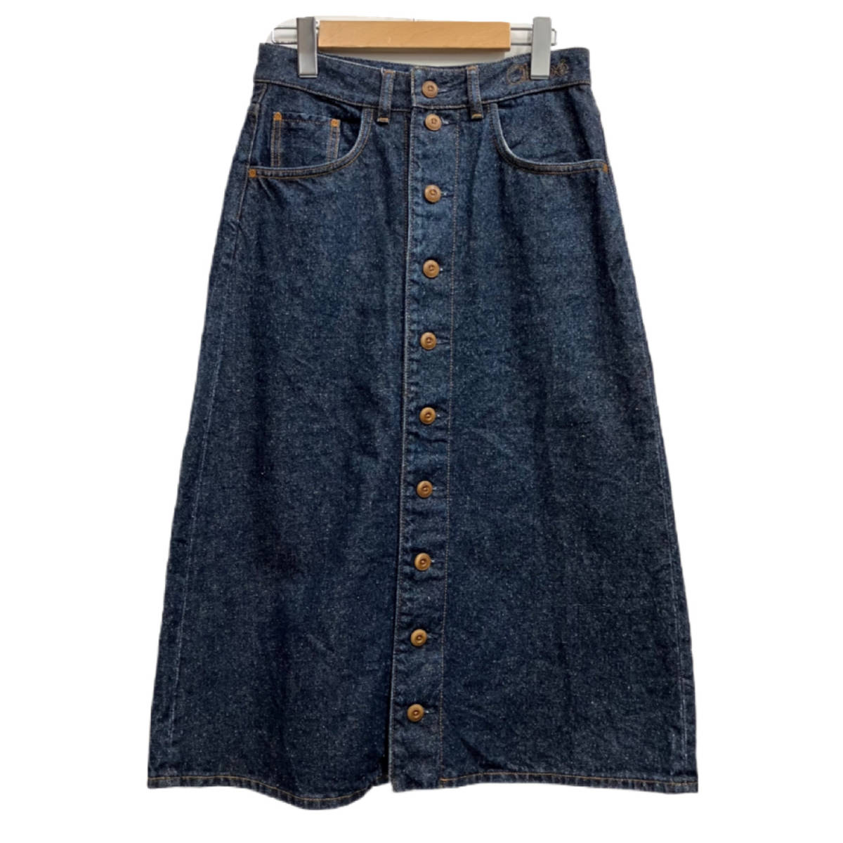 【希少！！】 recycled agung クロエ Chloe denim 店舗受取可 ネイビー サイズ25 スカート ミディ スカート