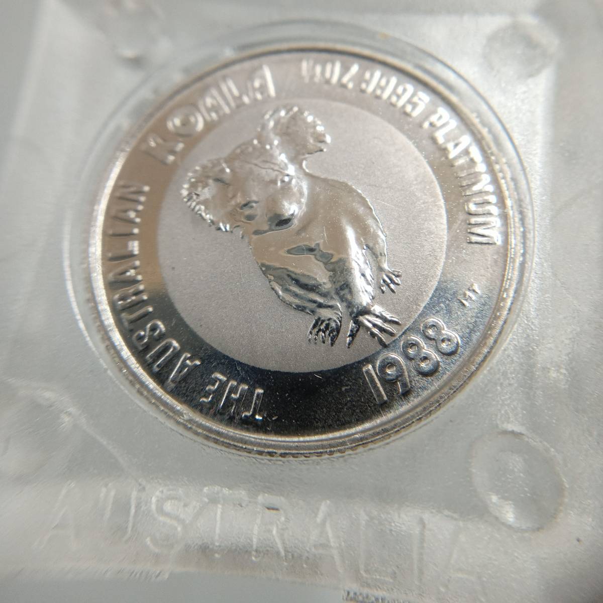 オーストラリア硬貨 Pt1000 プラチナ 白金 コアラ 1988年 1/4オンス 25DOLLARS エリザベス ELIZABETH 純プラチナ 店舗受取可の画像3