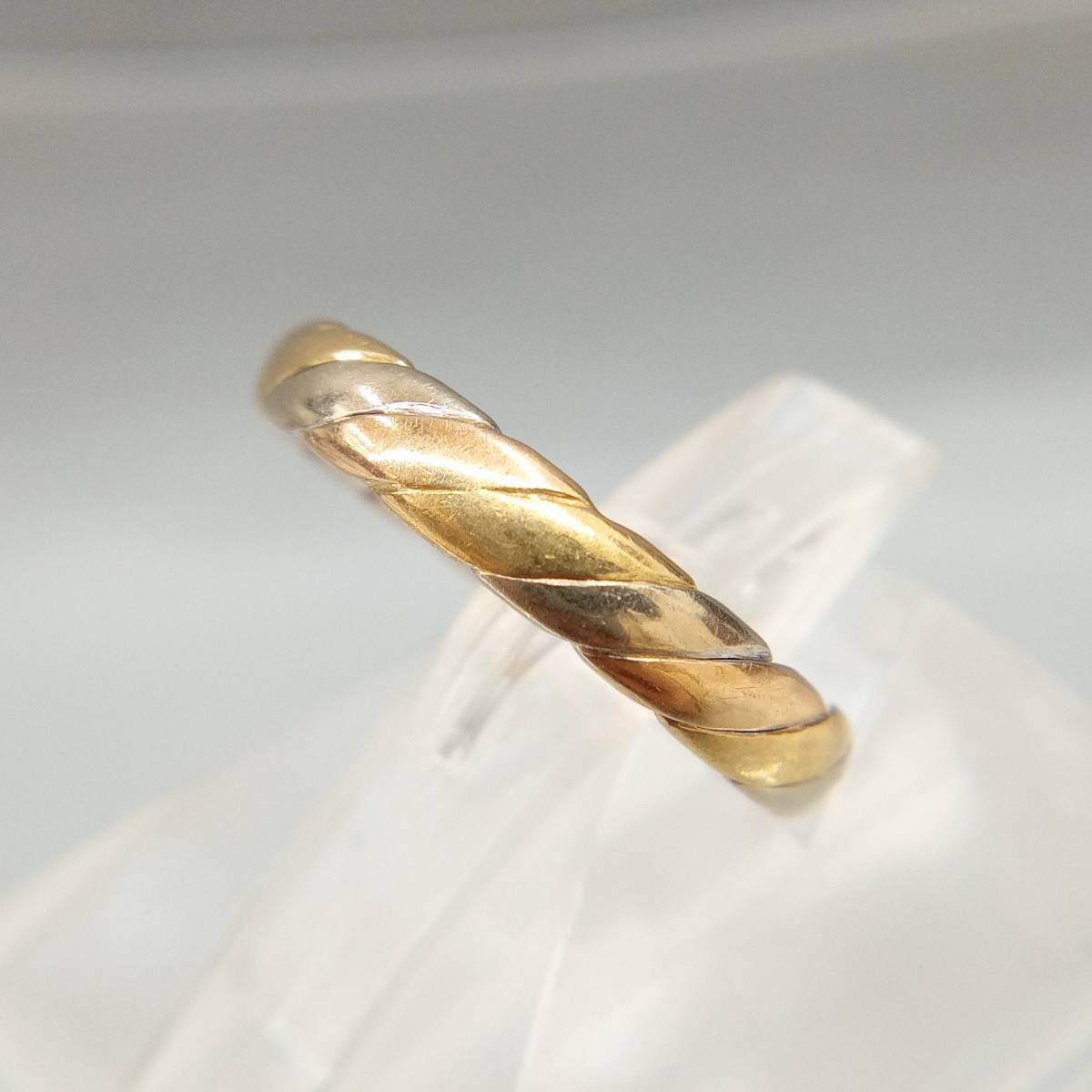 【国内正規総代理店アイテム】 K18 18金 店舗受取可 2.4g ストレート ねじり 9.5号 3色 ゴールド ホワイト ピンク イエロー その他