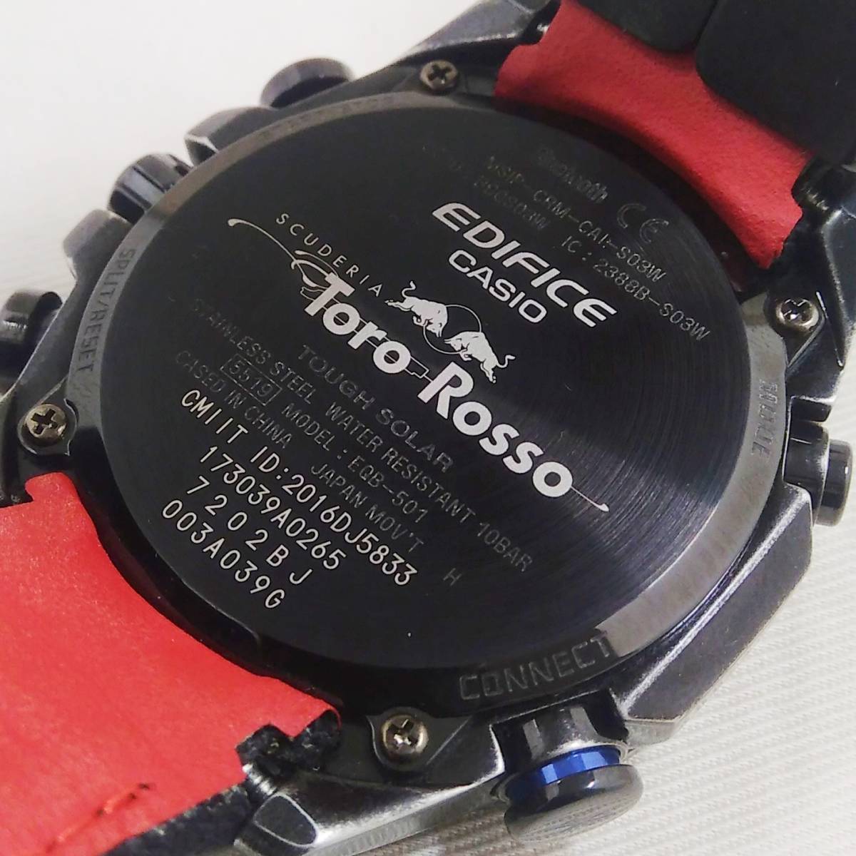 CASIO Casio |EDIFICE EQB-501 5519 Toro Rosso solar accessory less Bluetooth installing wristwatch 