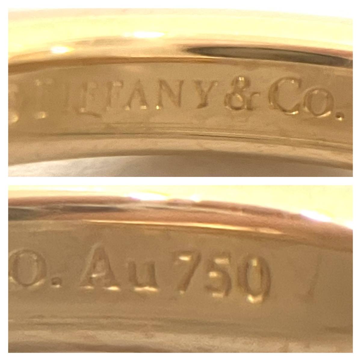 TIFFANY&Co. ティファニー K18 18金 ダイヤ付 5号 3.2gの画像5