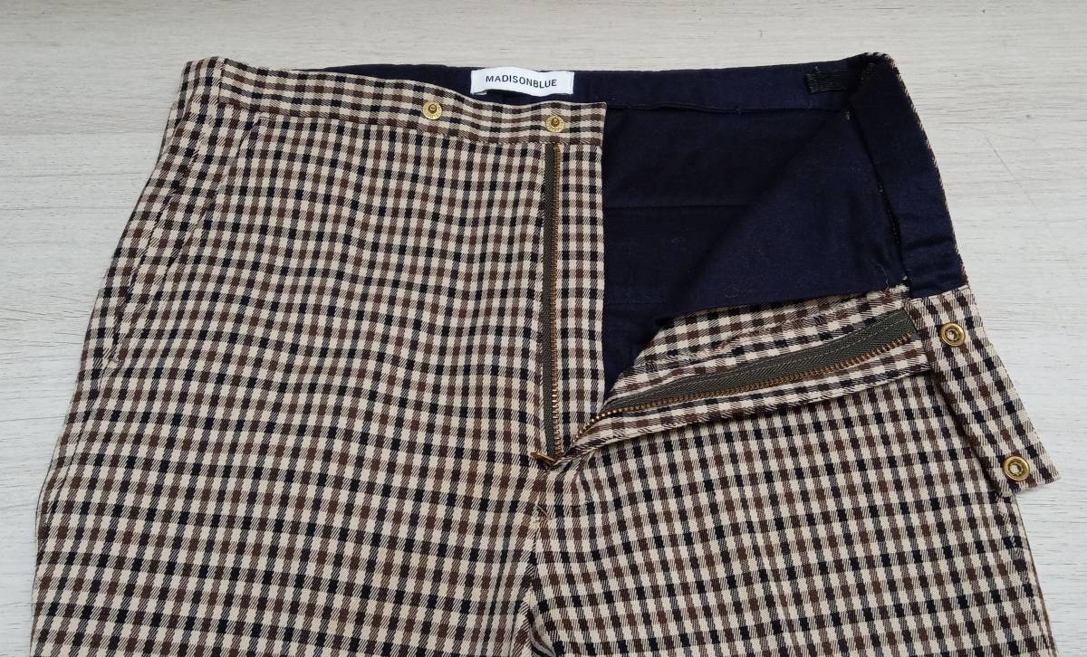 MADISONBLUE/ Madison blue / pants /MB204-3009/ center Press slacks / polyester / brown group × black group / size 00(XS)
