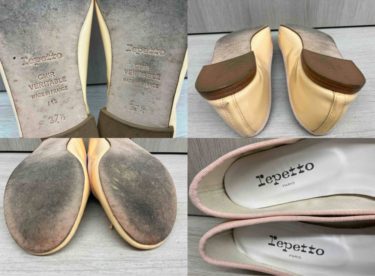 repetto パンプス cuir veritable ベージュ系 現状品_画像7