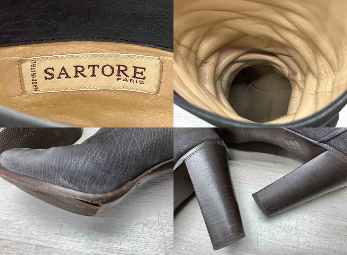 SARTORE/サルトル　ロングブーツ　レザー　レディース　イタリア製　高品質　サイズ37(約23cm) 保存袋・箱あり_画像4