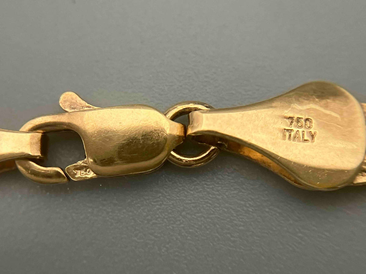 K18／41.5cm／7.4g／デザインネックレス／ITALY製 店舗受取可の画像5