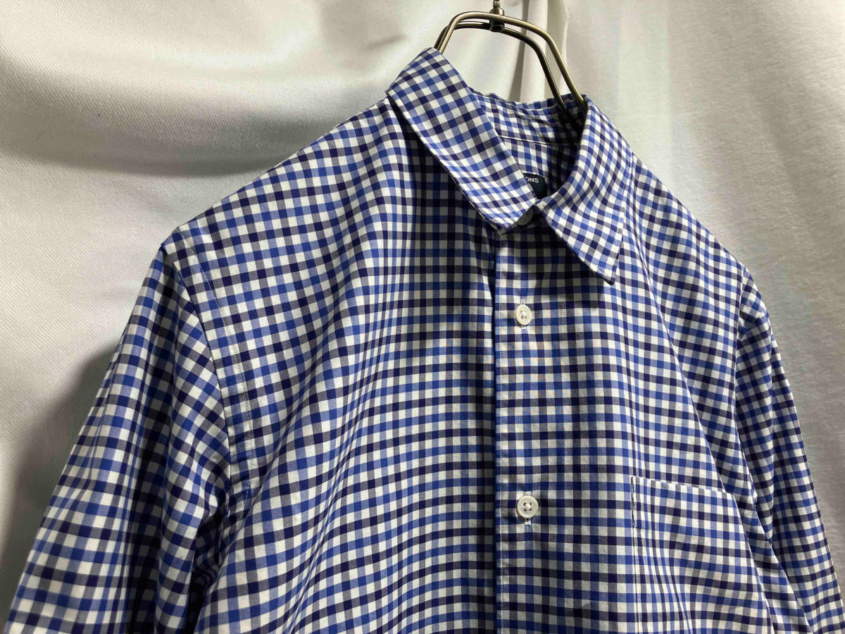 18aw COMME des GARCONS HOMME Check shirt ギンガムチェック長袖シャツ XSサイズ コムデギャルソン_画像2