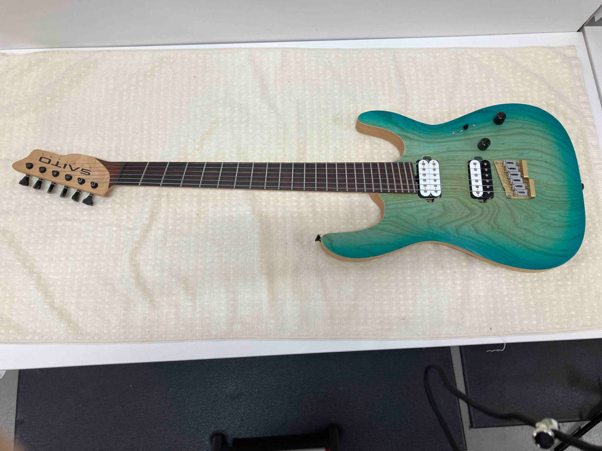 大特価　動作品　【管理番号G】SAITO guitar S-624MST Turquoise エレキギター