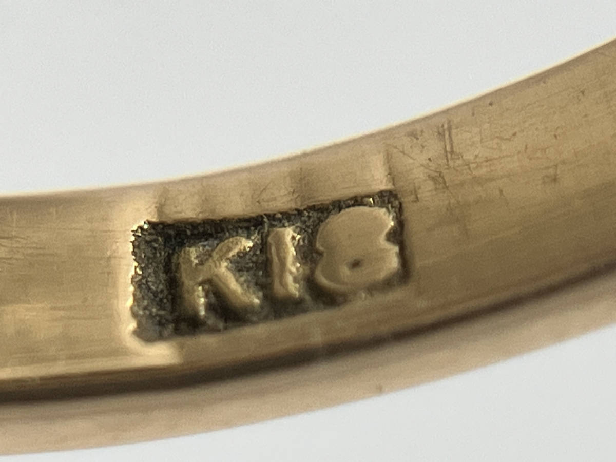 K18 желтое золото примерно 10.5 номер примерно 2.3g кольцо 