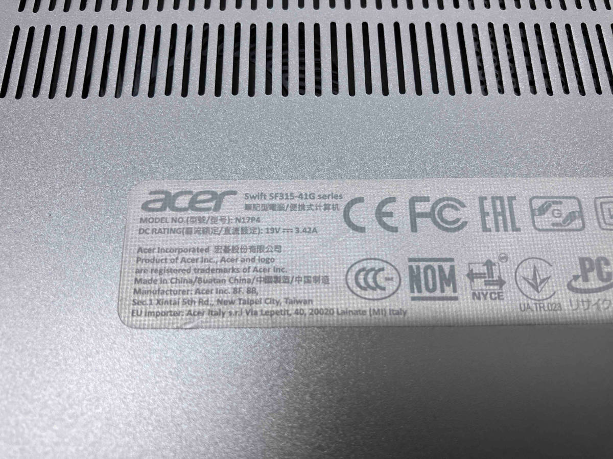 [acer]15.0 type Note PC SF315-41G-R8Z5 ( Ryzen5 2500U / Radeon RX540 / SSD: 1TB + HDD: 750GB / 8GB )