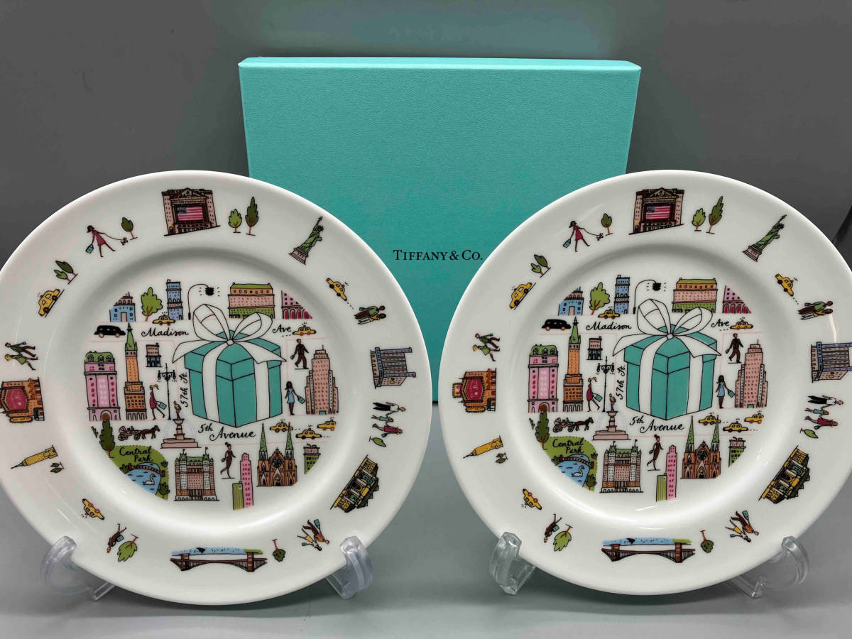 TIFFANY＆Co.(T＆CO.) ティファニーアンドコー 5TH Avenue NY／プレート2枚 ブランド食器