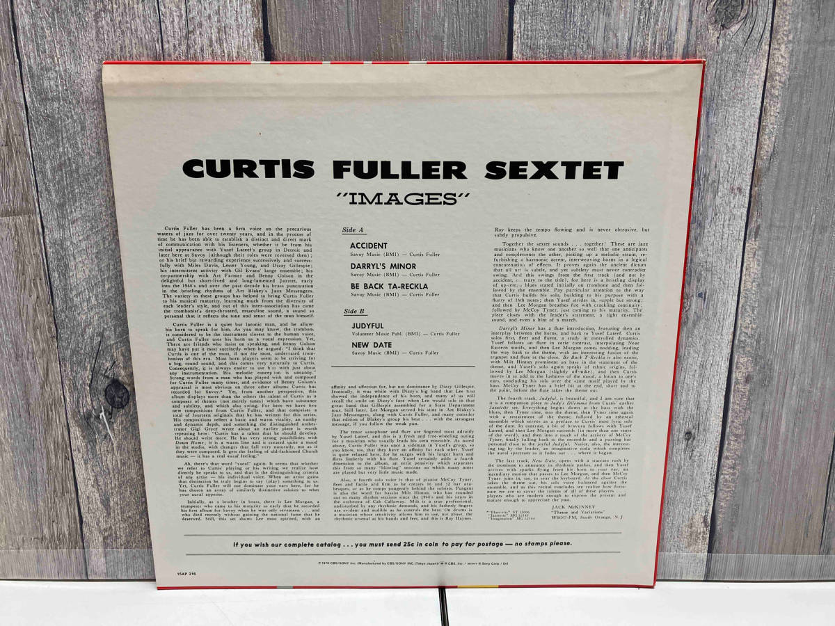 【LP盤】 IMAGES OF CURTIS FULLER/イメージズ/ カーティス・フラー 15AP216 店舗受取可_画像2