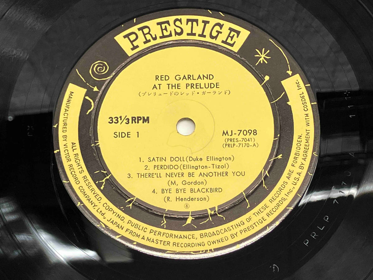 【LP盤】 RED GARLAND AT THE PRELUDE/プレリュードのレッド・ガーランド MJ7098 深ミゾ_画像4