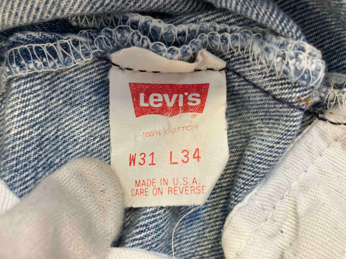 LEVI’S リーバイス 524 アメリカ製 80s 89年製 501 ジーンズ 長ズボン ブルーデニム パンツ サイズW31_画像4