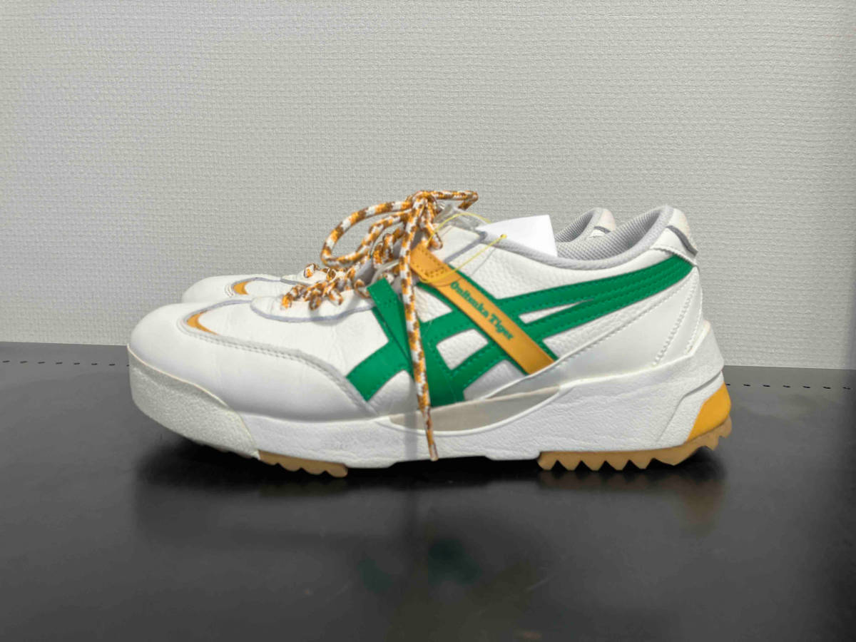 Onitsuka Tiger オニツカタイガー DELEGATION EX デレゲーション スニーカー 26cm ホワイト 白 グリーン 緑 イエロー 黄色 レザー シューズ