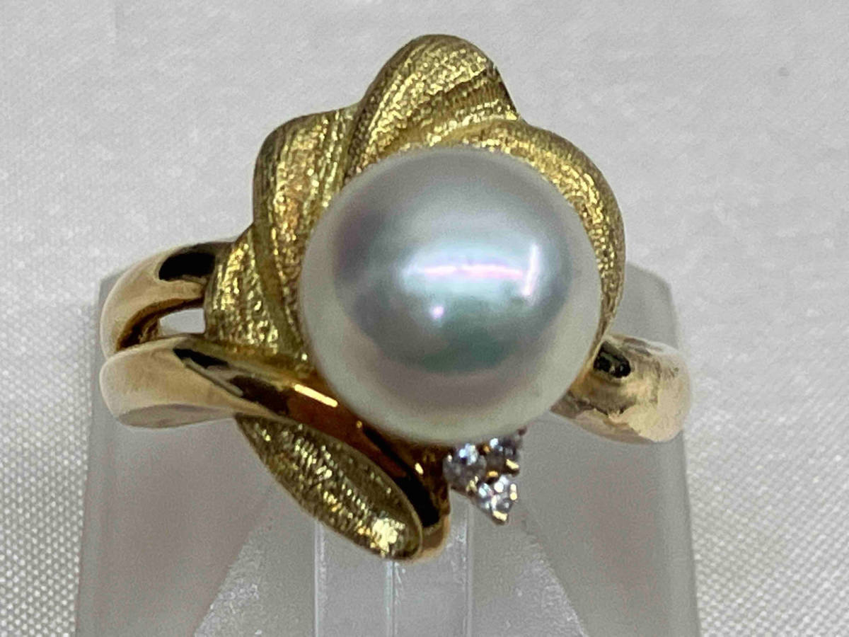 デザインリング　K18 ダイヤ0.03ct 13.5号　約7. 9g
