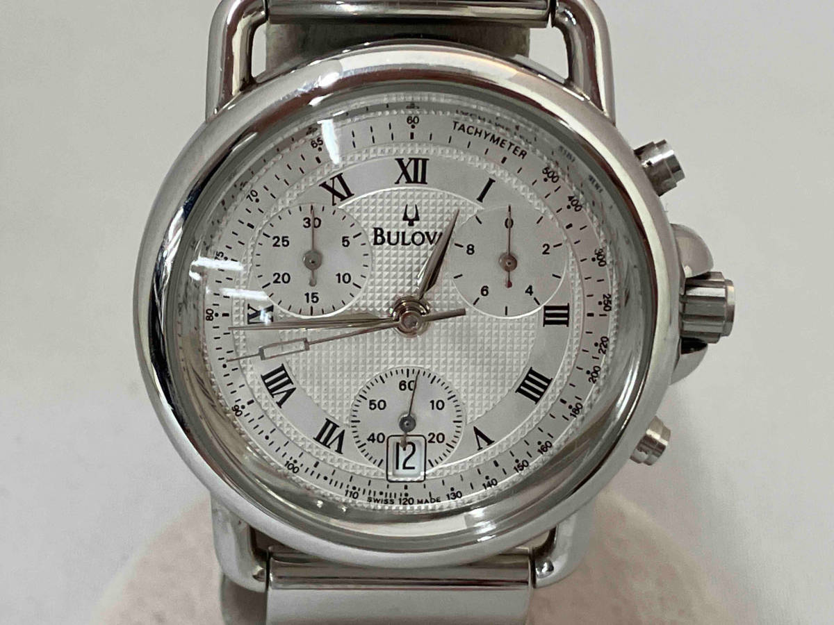 BULOVA ブローバ 245000 クロノグラフ クォーツ ベルト劣化有り 腕時計
