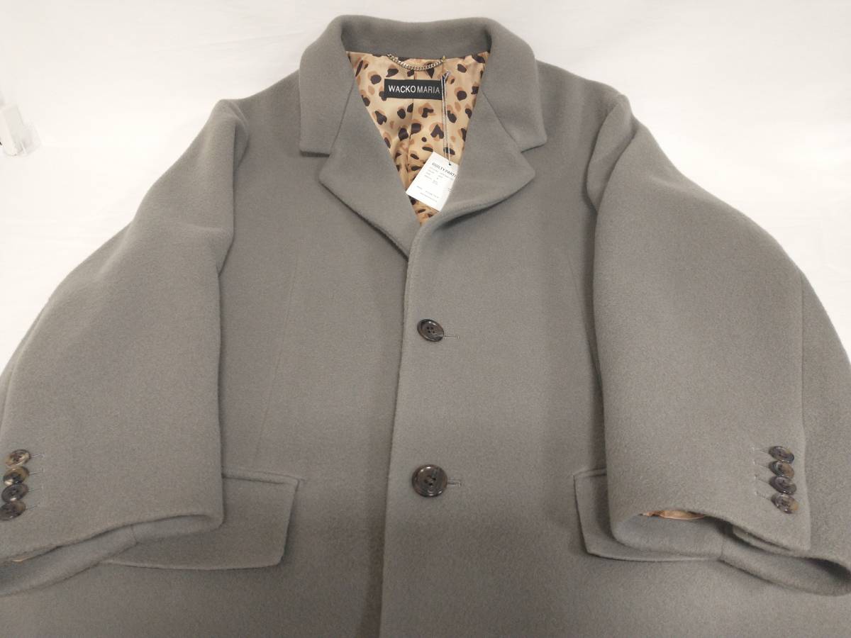 美品 WACKO MARIA ワコーマリア ワコマリ 23FW-WMO-CO04 CHESTERFIELD COAT TYPE-2 GRAY Mサイズチェスターコート_画像8