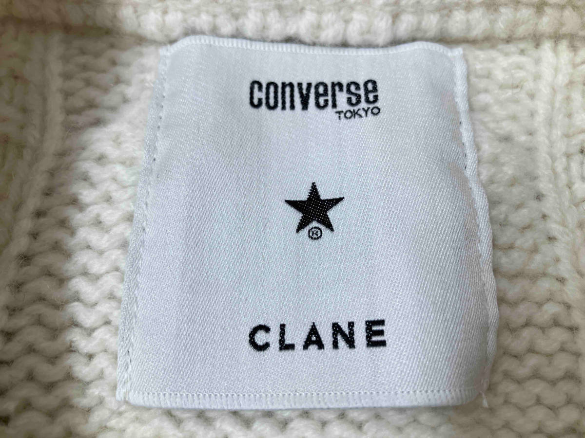 converse コンバース × clane 長袖ニット ホワイト_画像7
