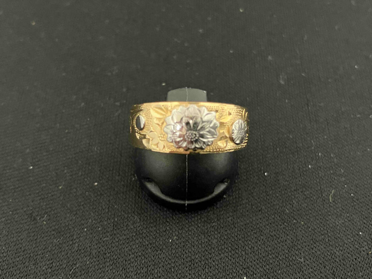 スーパーセール 目玉商品 K18/#16/4.9g/花/リング イエローゴールド