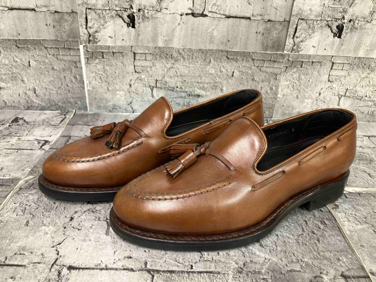 Jalan Sriwijayaja Ran abrasion waya tassel Loafer leather shoes dress shoes 98811 EDWARD size inscription 6 Brown 