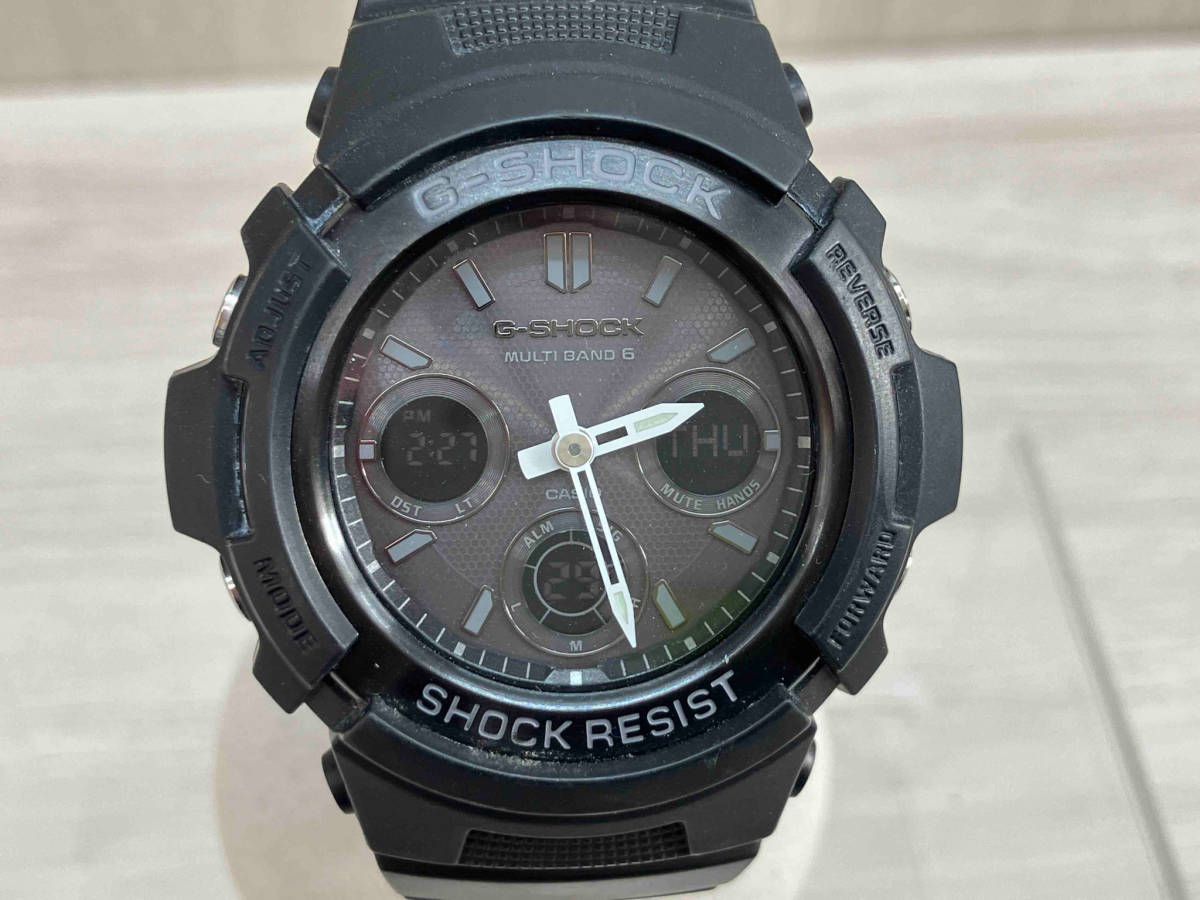 ［箱付き］CASIO G-SHOCK AWG-M100BW 電波ソーラー ケースサイズ 3.5cm ラバーベルト_画像2