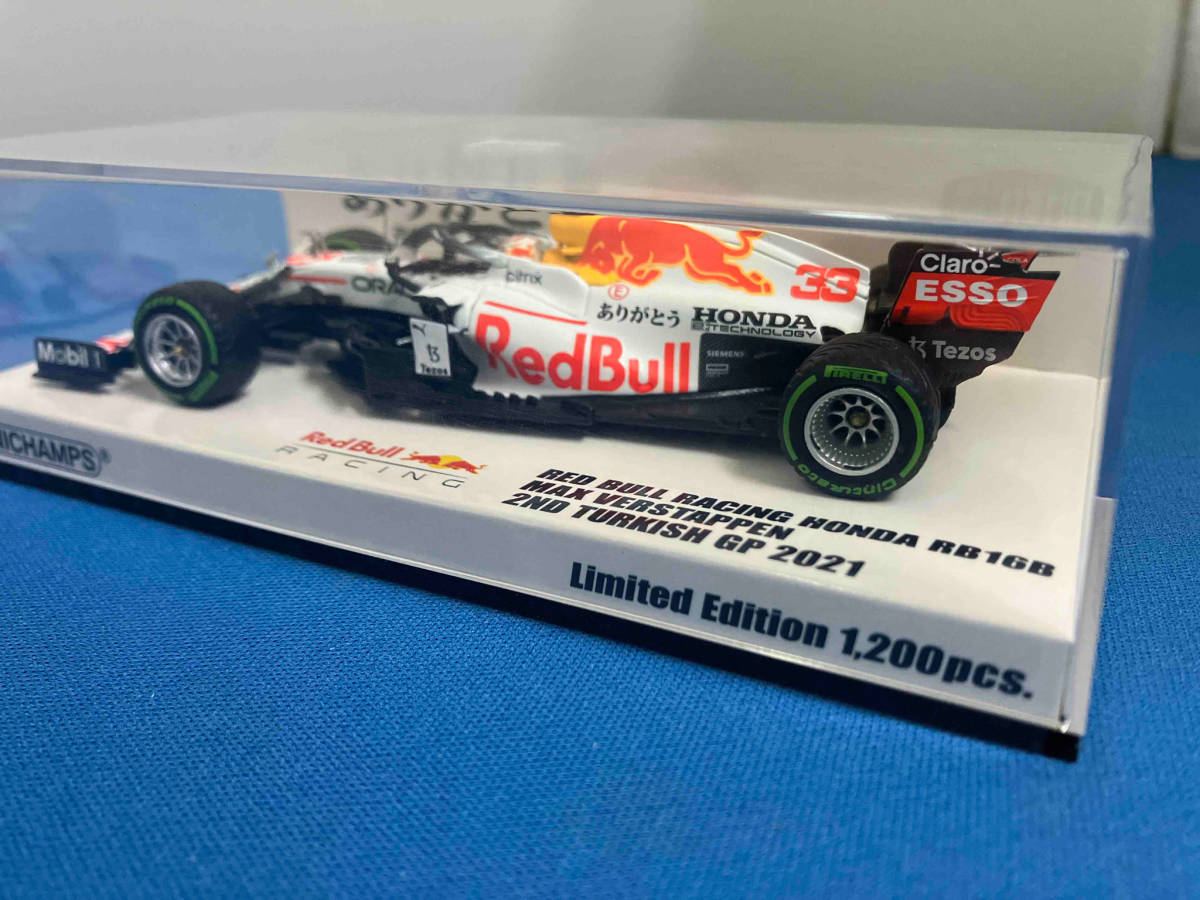 MINICHAMPS 1/43 レッド ブル レーシング ホンダ RB16B マックス・フェルスタッペン トルコGP2021 2位 (ありがとうホンダカラー)_画像6