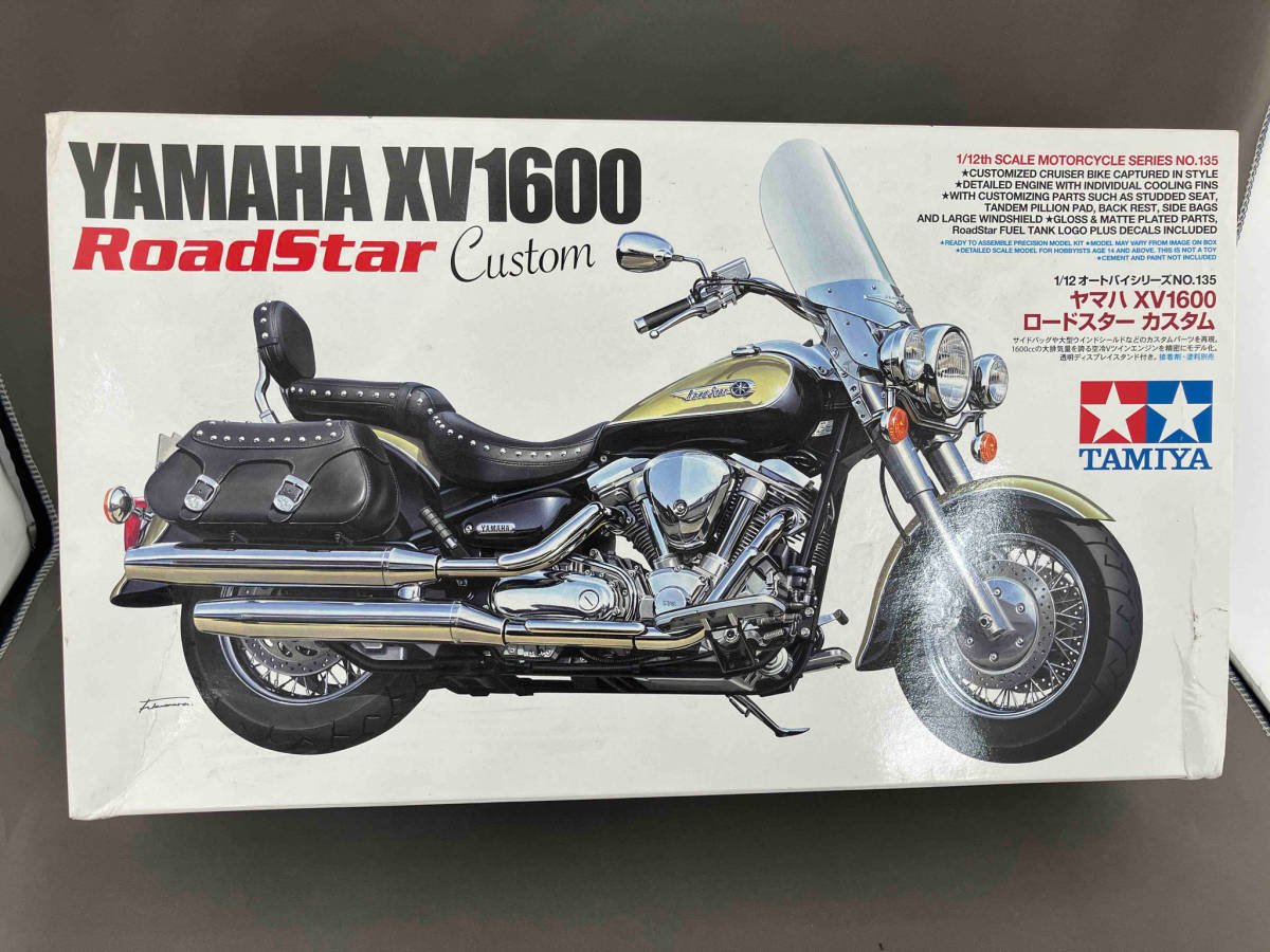 プラモデル タミヤ ヤマハ XV1600 ロードスター カスタム 1/12 オートバイシリーズ No.135 ディスプレイモデル_画像1