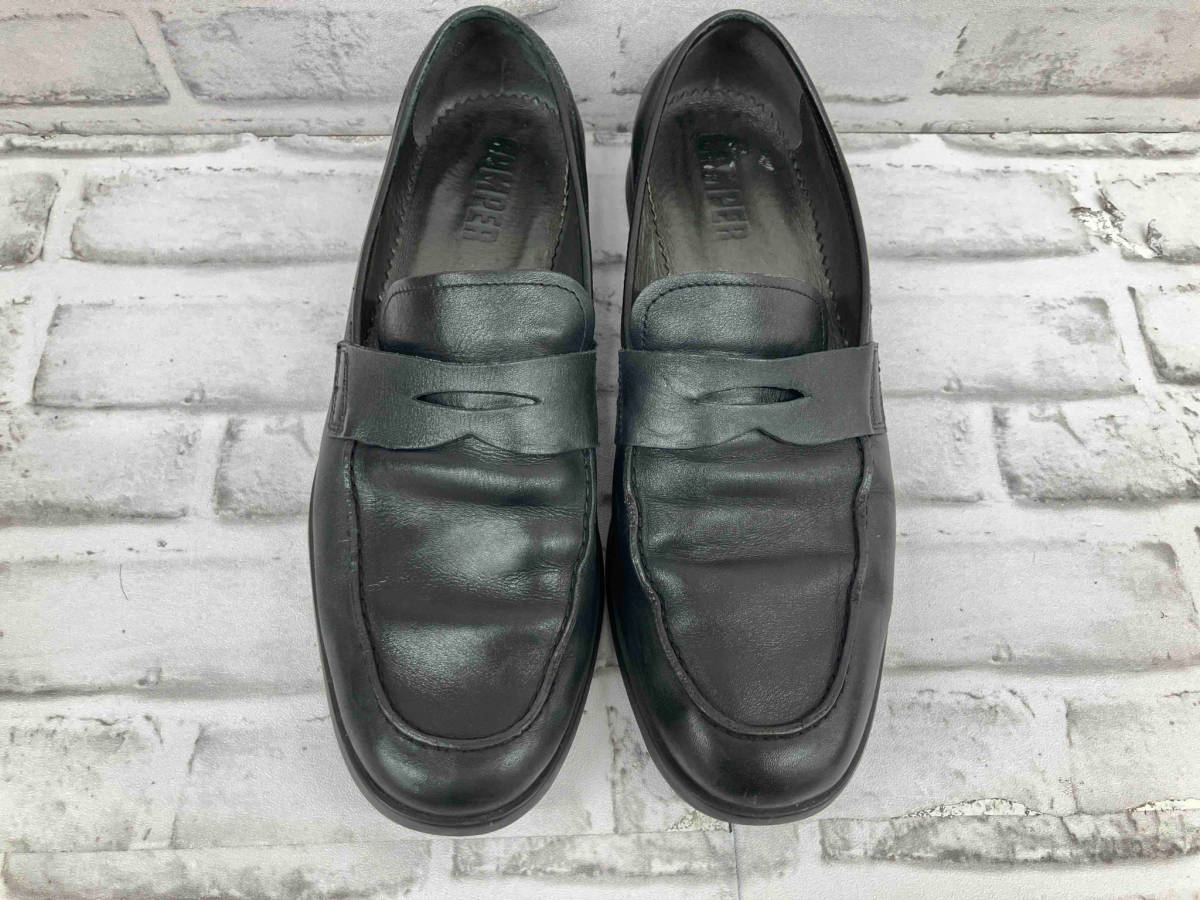 CAMPER カンペール コインローファー 革靴 レザー ブラック 27.5cm サイズ43 店舗受取可_画像2