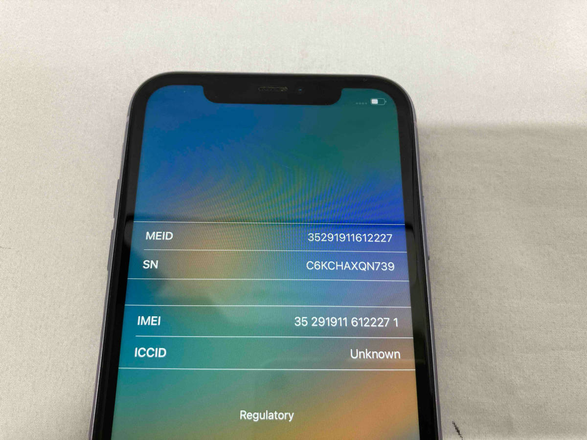 ジャンク MWLX2J/A iPhone 11 64GB パープル SoftBank【SIMロック解除済】の画像3