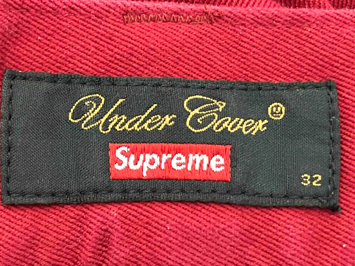 Supreme × UNDERCOVER 16FW Bontage ANARCHY Pants 32 レッド 赤 コットン 綿 シュプリーム アンダーカバー ボンテージ アナーキー パンツ_画像4