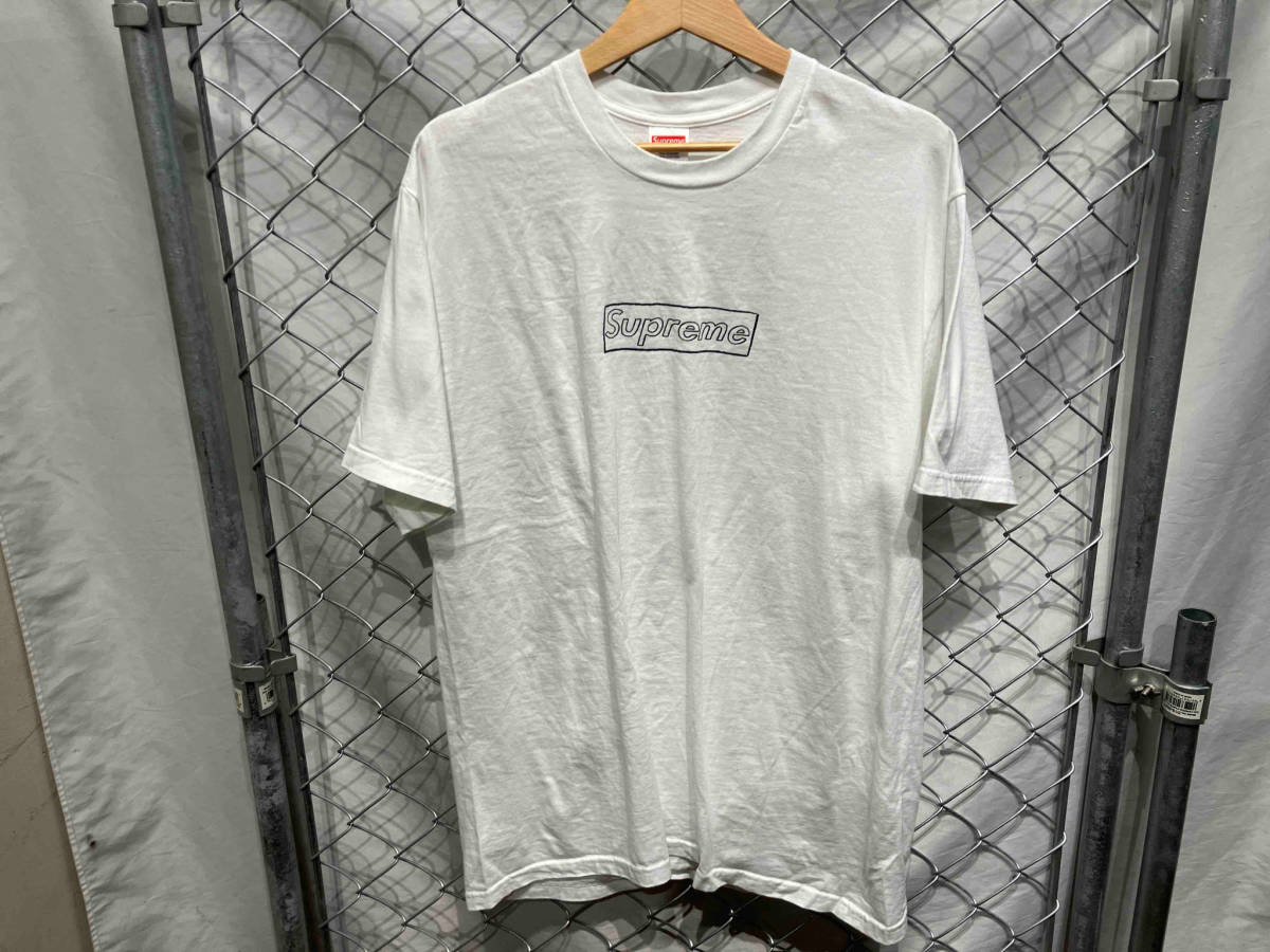 Supreme ④ 21ss KAWS Chalk logo tee サイズL 半袖Tシャツ シュプリーム カウズ チョークロゴ