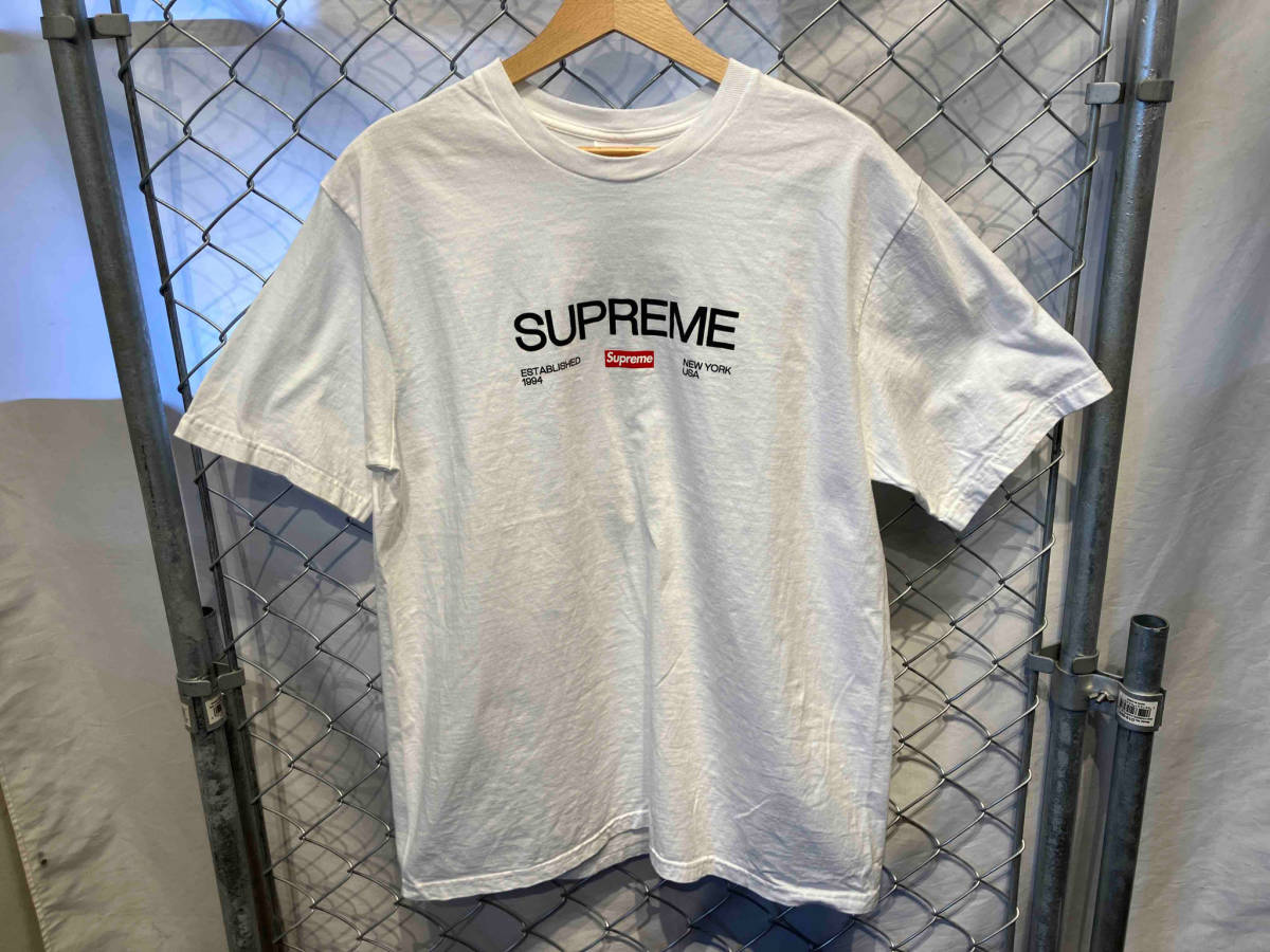 Supreme ① 21AW est.1994 Tee ESTABLISHED NEW YORK USA サイズL 半袖Tシャツ シュプリーム ホワイト