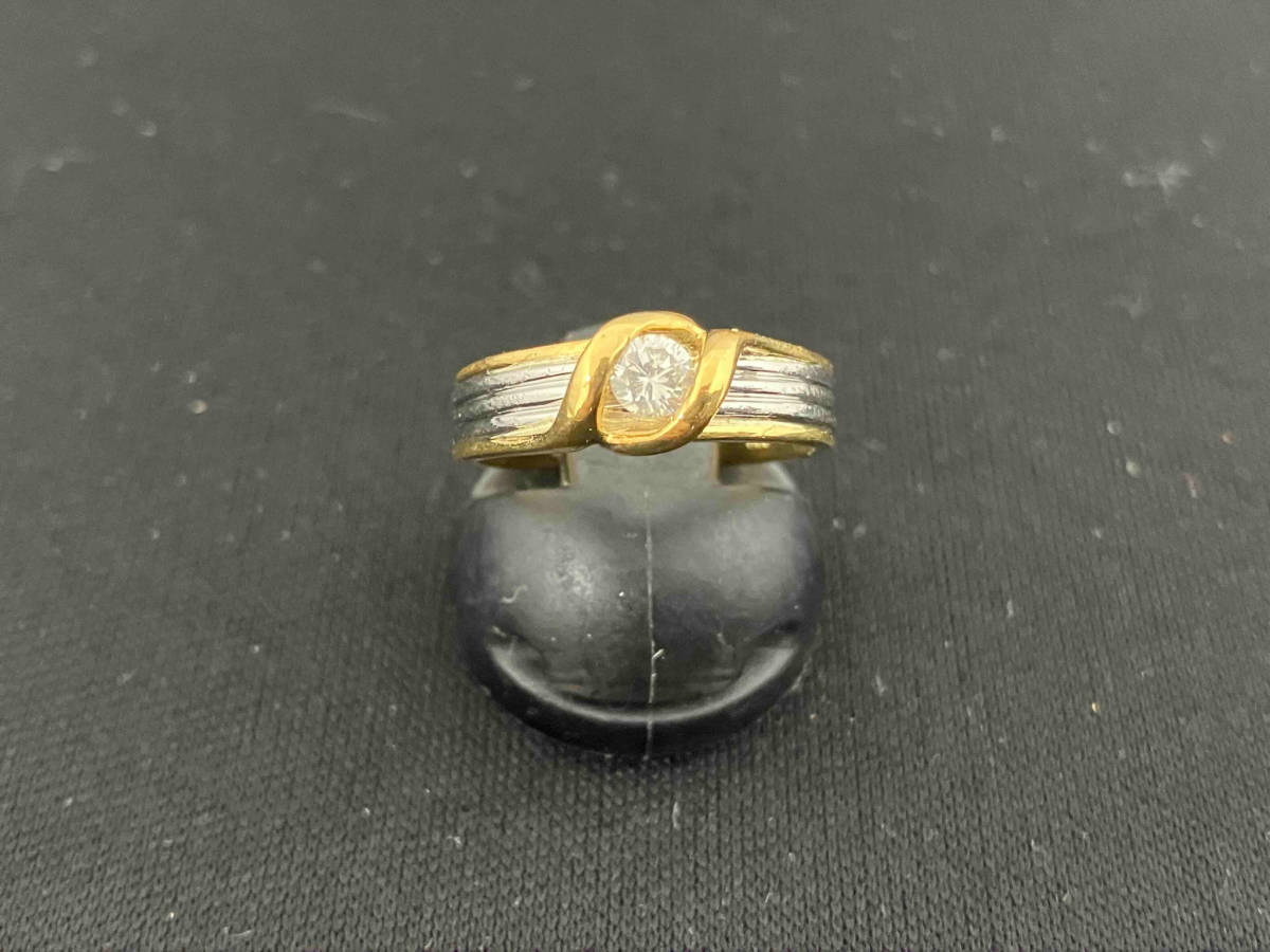 【大特価!!】 Pt900/K18 /D0.185ct/#10/4.1g/リング その他