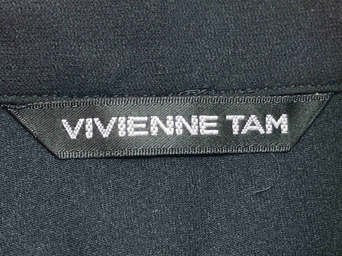 VIVIENNE TAM ビビアンタム ノースリーブブラウス 016-111310 花柄刺繍 サイズ0 ブラック レディース通年 日本製_画像5