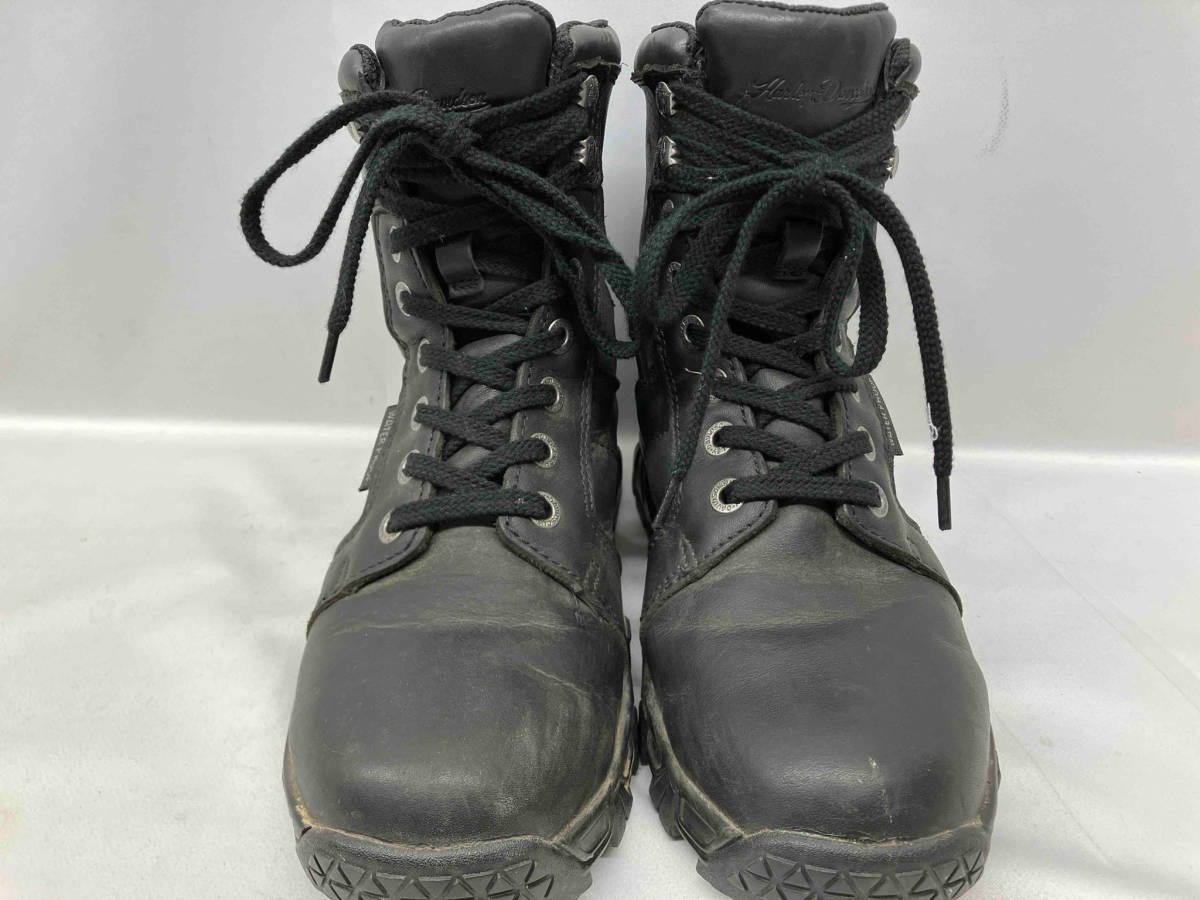 HARLEY DAVIDSON Harley Davidson short boots race up boots black size 24cm