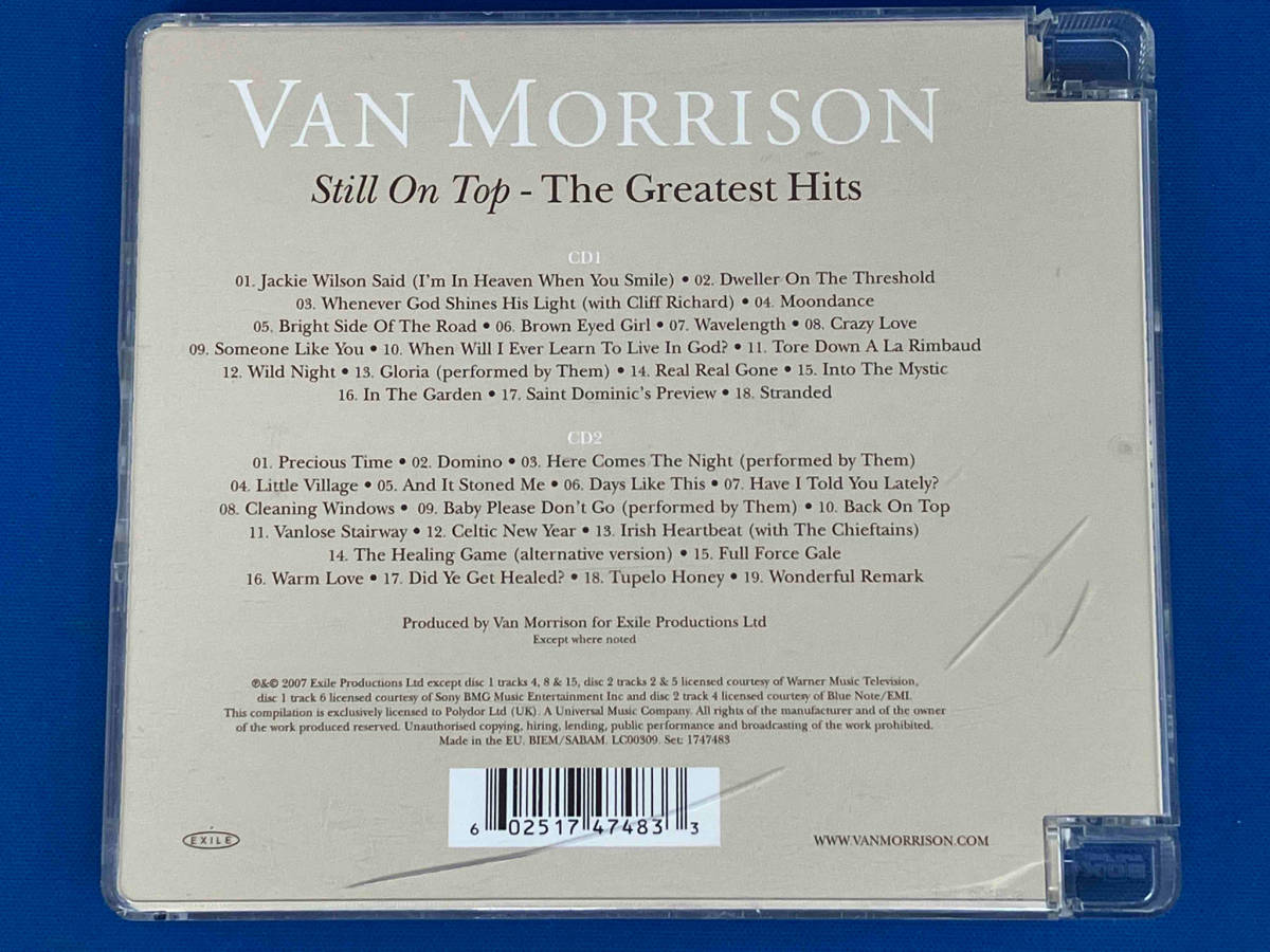 【1円スタート】Van Morrison(ヴァン・モリソン) CD【輸入盤】Still on Top: Greatest Hits Moondance/Brown Eyed Girlほか【訳あり】_画像3