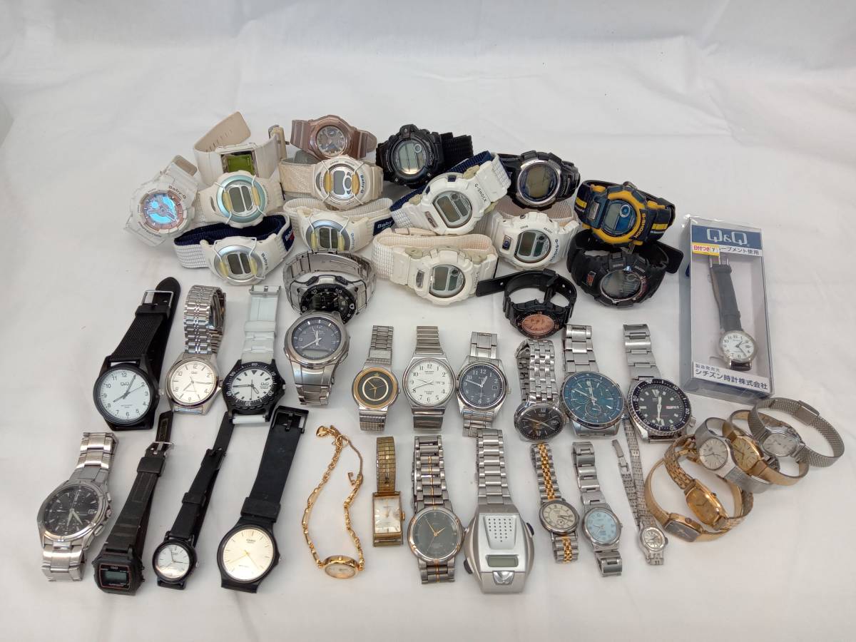 ジャンク 国産腕時計 ジャンク品 まとめ売り43本 CASIO CITIZEN SEIKO G-SHOCK BABY-G_画像1