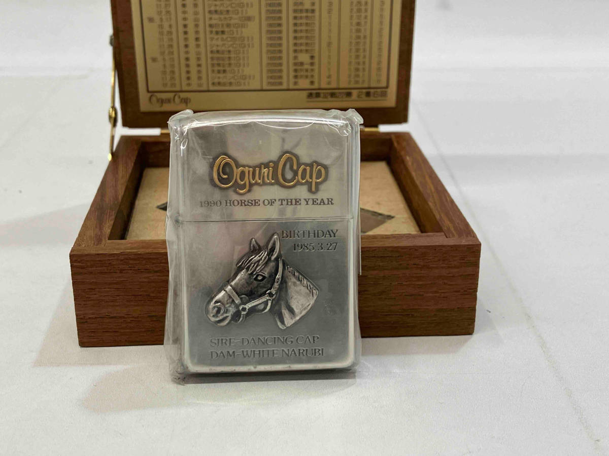 未使用品 未開封品 オグリキャップ　限定　Zippo 1996年製　木箱入り　Oguri Cap 競馬　 店舗受取可_画像2