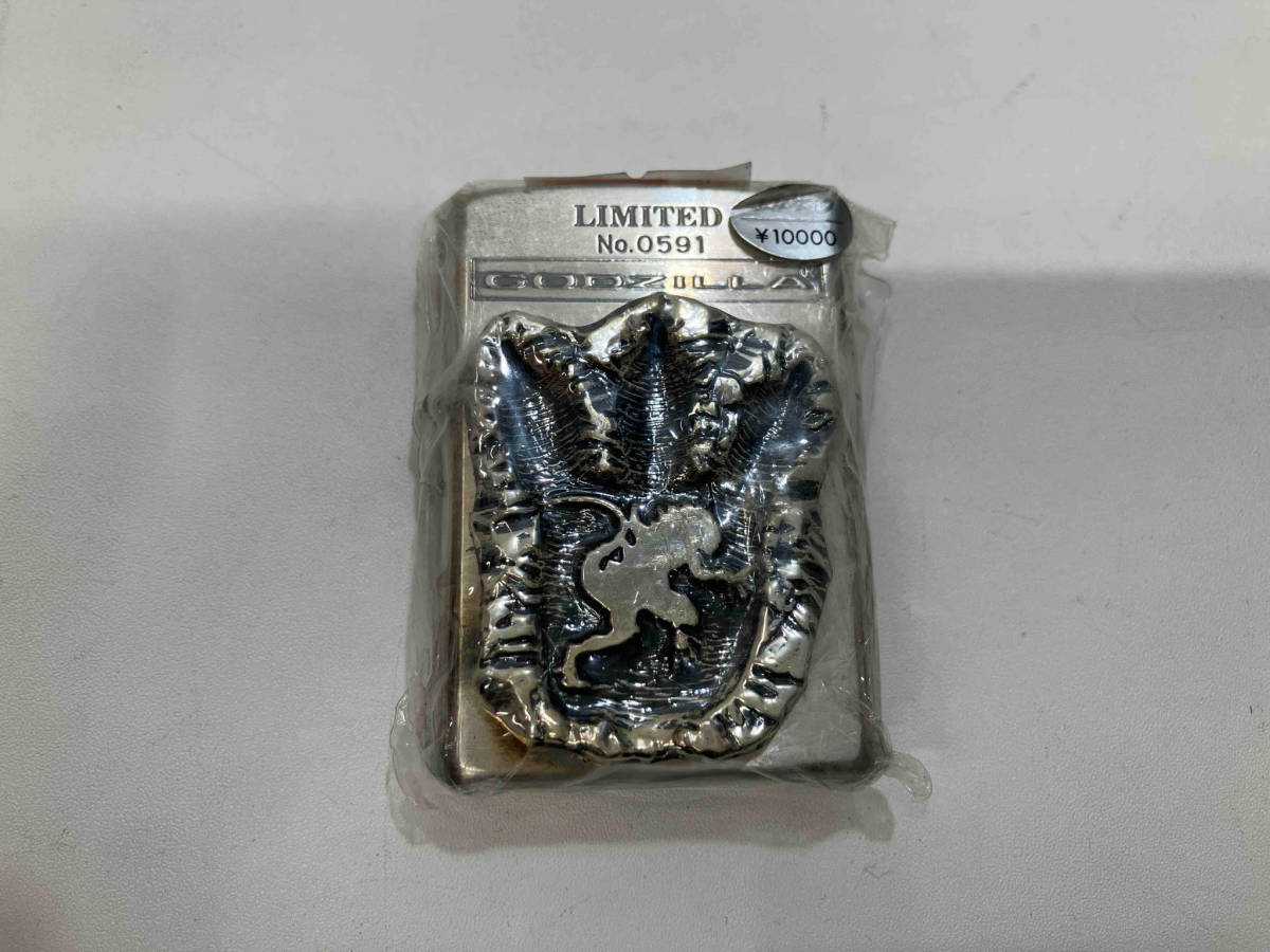 未使用品 未開封品 ZIPOO ゴジラ 1997年製 GODIZLLA LIMITED シリアルナンバー 立体メタル 両面