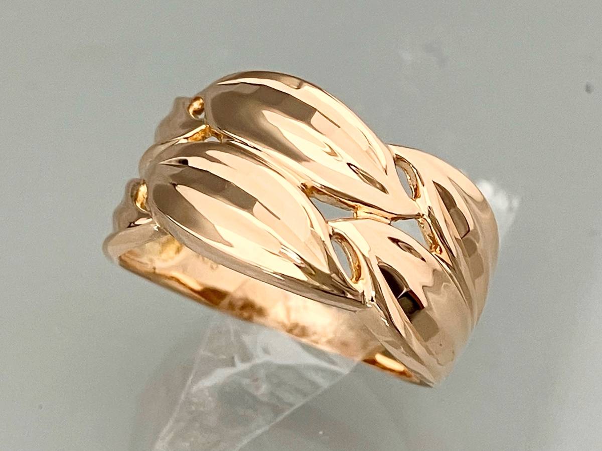 経典 K18/#15/4.1g/デザインリング 店舗受取可 ゴールド