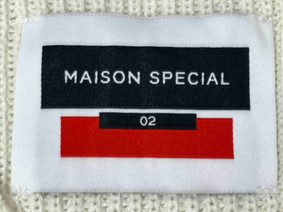 MAISON SPECIAL メゾンスペシャル 11212361332 ニット サイズ02 ホワイト_画像7