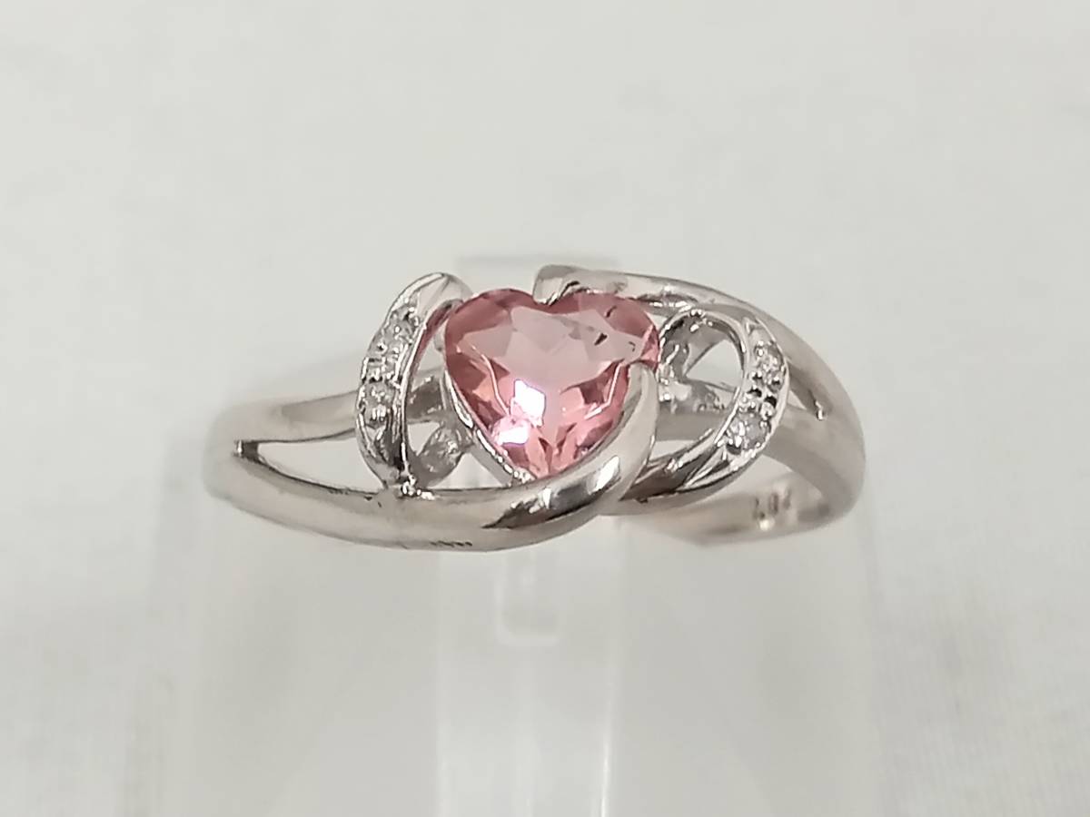 豊富な商品から Pt900 #18 D0.02ct 3.3g リング 指輪 プラチナ台