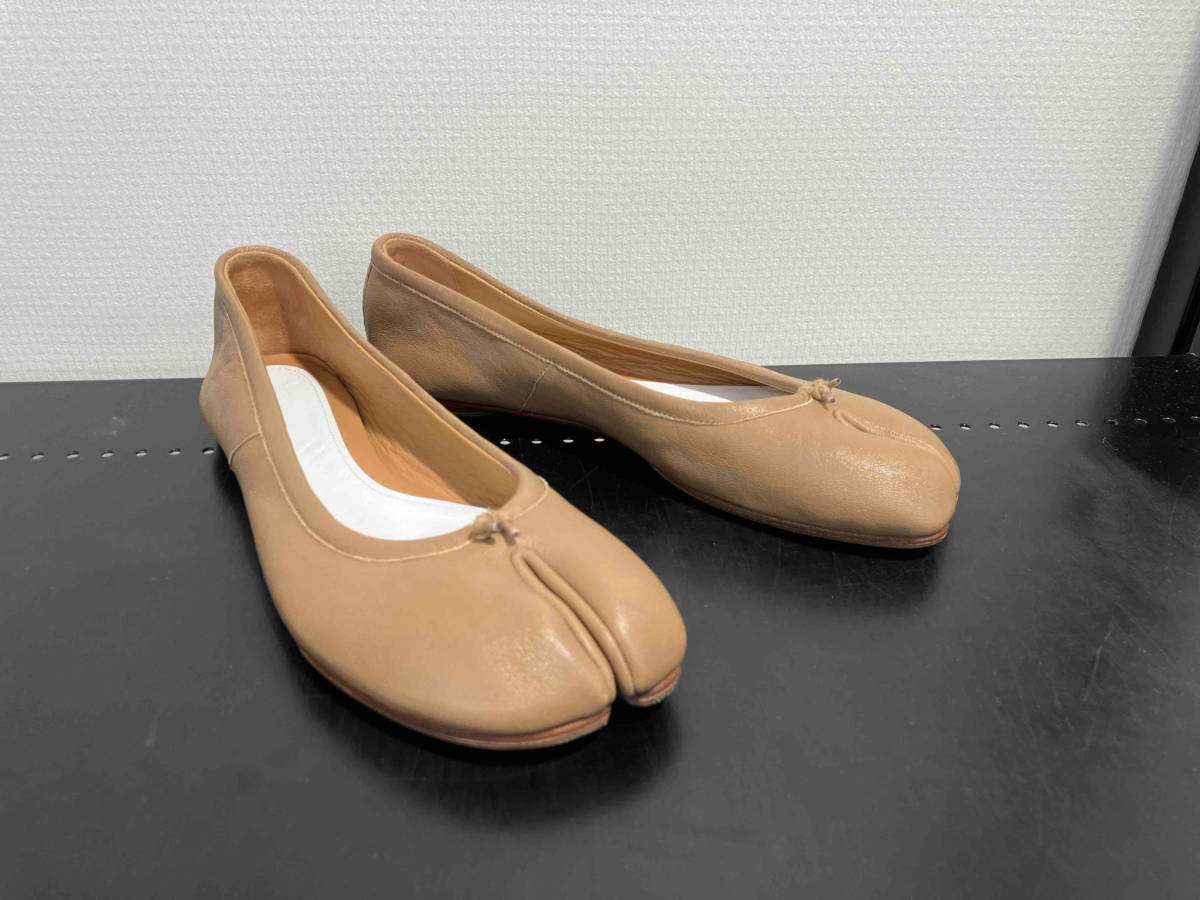 Maison Margiela mezzo n Margiela Tabitabi балетки 37 24cm обнаженный бежевый napa кожа кожа женский туфли-лодочки обувь 