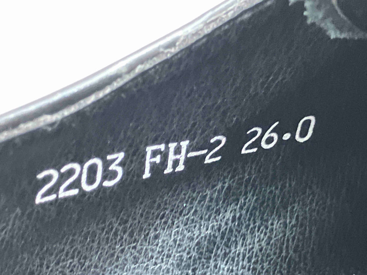 Christian Carano クリスチャンカラノ 2203 FH-2 ドレスシューズ モンクストラップ ロングノーズ メンズ 26.0cm ブラック 日本製_画像6