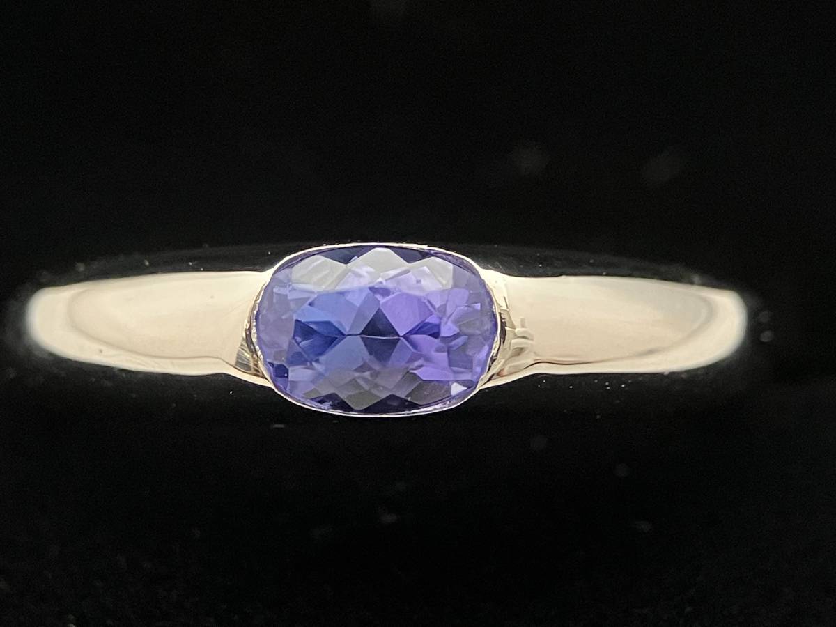 新しいブランド 鑑別済み 約6.2g 約10.5号 Pt900 0.68ct 天然タンザナイト ソーティング付 指輪 リング タンザナイト