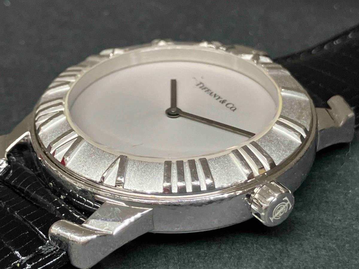 ジャンク TIFFANY＆Co. ティファニー アトラス SV925 シルバー クォーツ式腕時計 不動状態の為部品取りにご利用下さい。の画像2