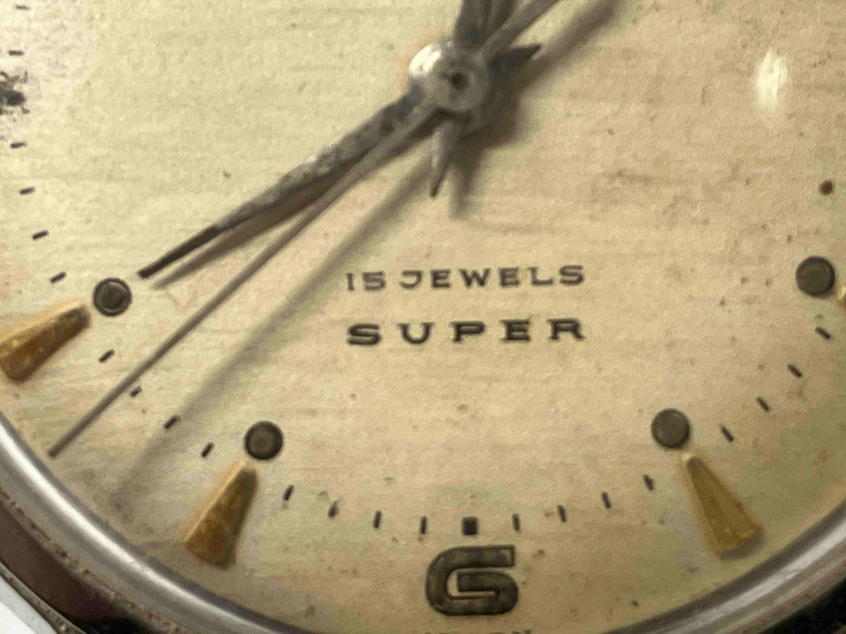 【ジャンク】SEIKO セイコー 15 JEWELS SUPER 手巻き 腕時計の画像9