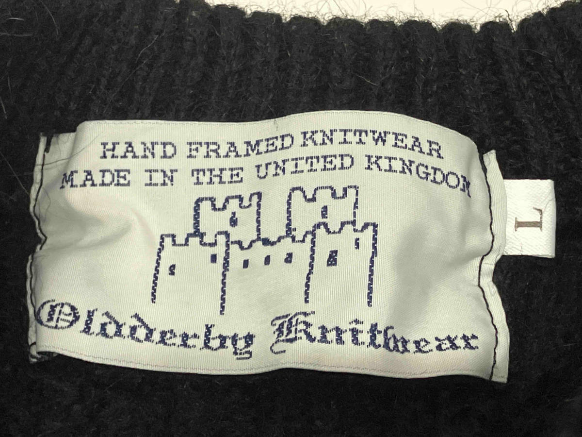 Oldderby Knitwear オールドダービーニットウェア 長袖ニット ウール100% サイズL ブラック レディース冬物 イギリス製_画像4