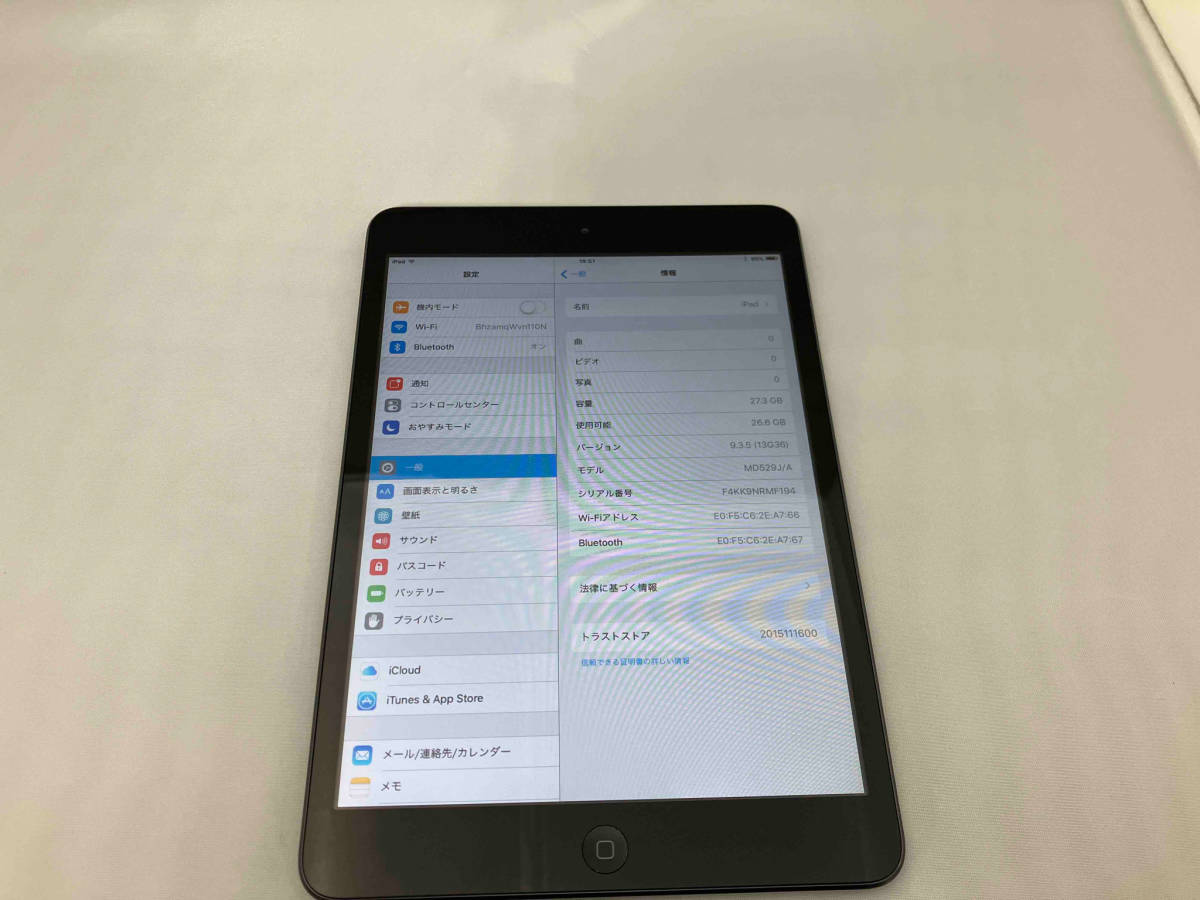 ジャンク Apple iPad mini wi-fi 32GB 第1世代　MD529J/A_画像1